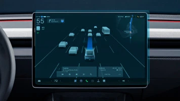 Protector de vidrio templado Pixsel en el monitor TESLA MODEL Y - 16“ 2025 -