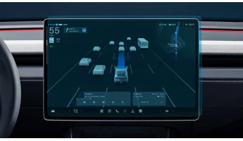 Protector de vidrio templado Pixsel en el monitor TESLA MODEL Y - 16“ 2025 -