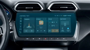 Protector de vidrio templado Pixsel en el monitor MG ZS - 14.2“ 2024 -