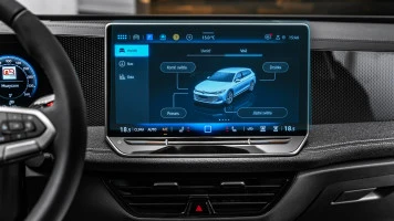 Protector de vidrio templado Pixsel en el monitor VOLKSWAGEN PASSAT - 14“ 2023 - (B9)