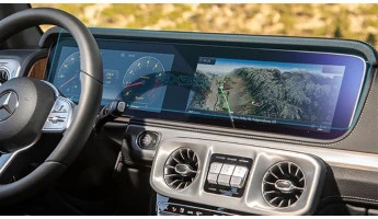 Protector de vidrio templado Pixsel en el panel de instrumentos MERCEDES BENZ G-CLASS - 28.5“ 2019 - 2024