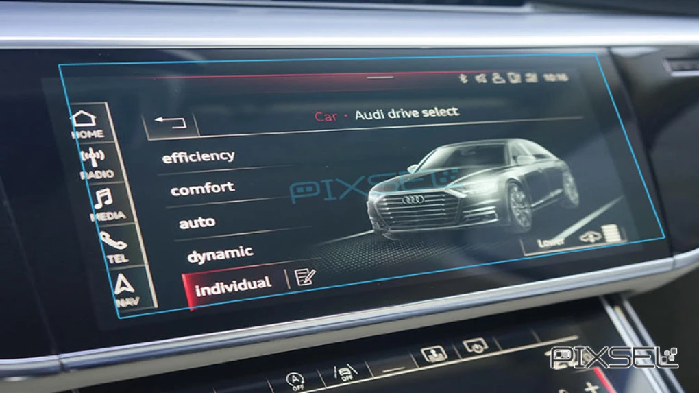 Protector de vidrio templado Pixsel en el monitor AUDI A8 / S8 - 12.1“ 2023 -