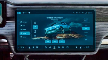 Protector de vidrio templado Pixsel en el monitor RIVIAN R1T - 16.7“ 2022 -