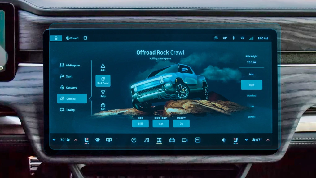 Защитное стекло Pixsel на монитор RIVIAN R1T - 16.7“ 2022 -