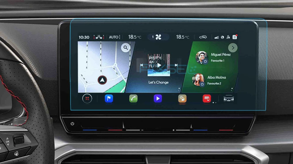 Protector de vidrio templado Pixsel en el monitor SEAT LEON - 12.2“ 2021 - 2024