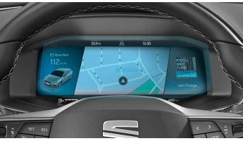 Protector de vidrio templado Pixsel en el panel de instrumentos SEAT LEON - 9.9“ 2021 - 2024