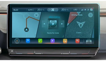 Protector de vidrio templado Pixsel en el monitor CUPRA LEON - 13.3“ 2020 - 2024