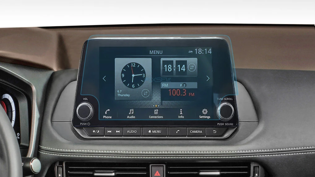 Protector de vidrio templado Pixsel en el monitor NISSAN ROGUE - 10.8“ 2020 - 2023