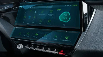 Protector de vidrio templado Pixsel en el monitor PEUGEOT 408 - 13.3“ 2022 -