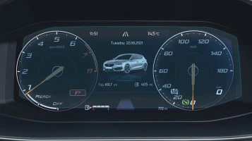 Protector de vidrio templado Pixsel en el panel de instrumentos CUPRA LEON - 9.9“ 2020 - 2024