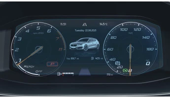 Protector de vidrio templado Pixsel en el panel de instrumentos CUPRA LEON - 9.9“ 2020 - 2024