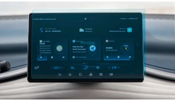 Protector de vidrio templado Pixsel en el monitor BYD YUAN PLUS - 13.7“ 2022 -
