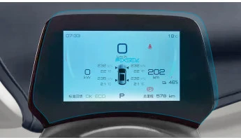 Protector de vidrio templado Pixsel en el panel de instrumentos BYD YUAN PLUS - 7.8“ 2022 -