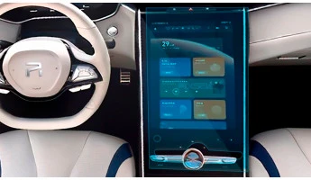 Protector de vidrio templado Pixsel en el monitor ROEWE Marvel R - 19.6“ 2021 -