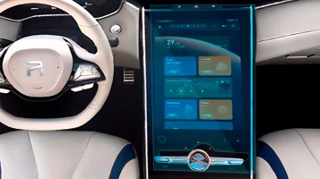 Protector de vidrio templado Pixsel en el monitor ROEWE Marvel R - 19.6“ 2021 -