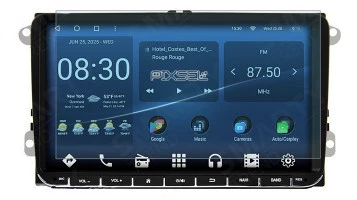 Protector de vidrio templado Pixsel en el monitor SMARTY TREND VOLKSWAGEN UM 2015 - 2021 - 8.8“