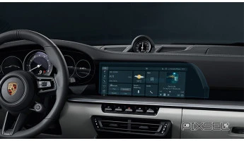 Protector de vidrio templado Pixsel en el monitor PORSCHE 911 - 13.5“ 2019 - 2024