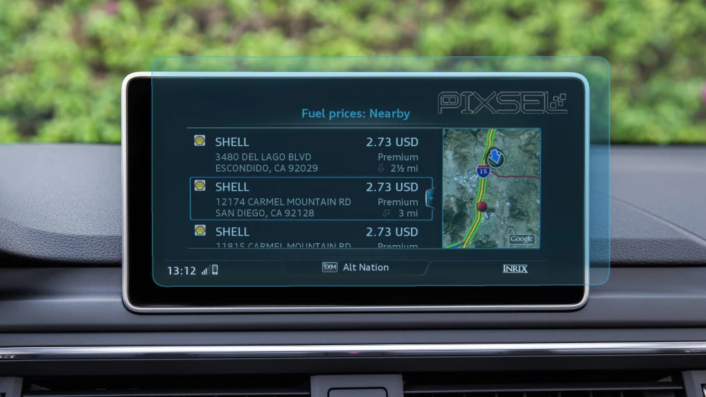 Protector de vidrio templado Pixsel en el monitor AUDI A4 / S4 / RS4 - 9.7“ 2019 - 2020