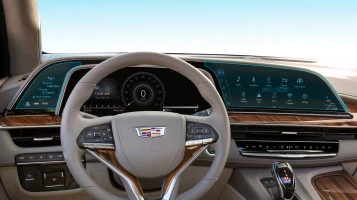 Protector de vidrio templado Pixsel en el monitor CADILLAC ESCALADE - 26.3“ 2020 - 2024