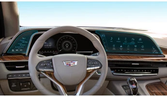 Protector de vidrio templado Pixsel en el monitor CADILLAC ESCALADE - 26.3“ 2020 - 2024