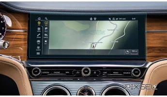 Protector de vidrio templado Pixsel en el monitor BENTLEY CONTINENTAL GT - 13.8“ 2018 - 2024
