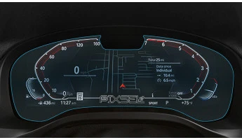 Protector de vidrio templado Pixsel para el panel de instrumentos con cámara BMW X3 - 14.3“ 2018 - 2021 (G01)