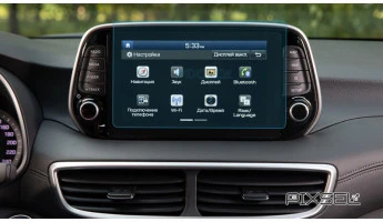 Protector de vidrio templado Pixsel en el monitor HYUNDAI SANTA FE - 9.5“ 2018 - 2019