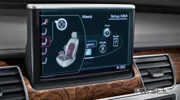 Protector de vidrio templado Pixsel en el monitor AUDI A8 / S8 - 7.7“ 2010 - 2013