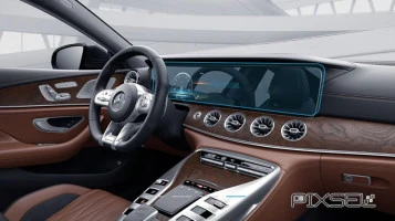 Protector de vidrio templado Pixsel en el panel de instrumentos MERCEDES BENZ AMG GT 4 DOORS - 28.5“ 2018 -