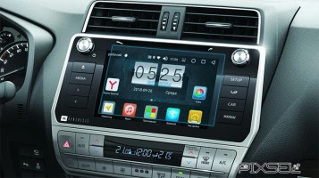 Protector de vidrio templado Pixsel en el monitor TOYOTA PRADO - 8“ 2018 - 2019