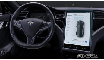 Protector de vidrio templado Pixsel en el monitor TESLA MODEL X - 16.8“ 2015 -