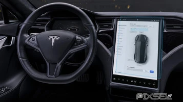 Protector de vidrio templado Pixsel en el monitor TESLA MODEL X - 16.8“ 2015 -