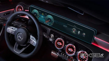 Protector de vidrio templado Pixsel en el panel de instrumentos MERCEDES BENZ CLA-CLASS - 24.7“ 2019 -