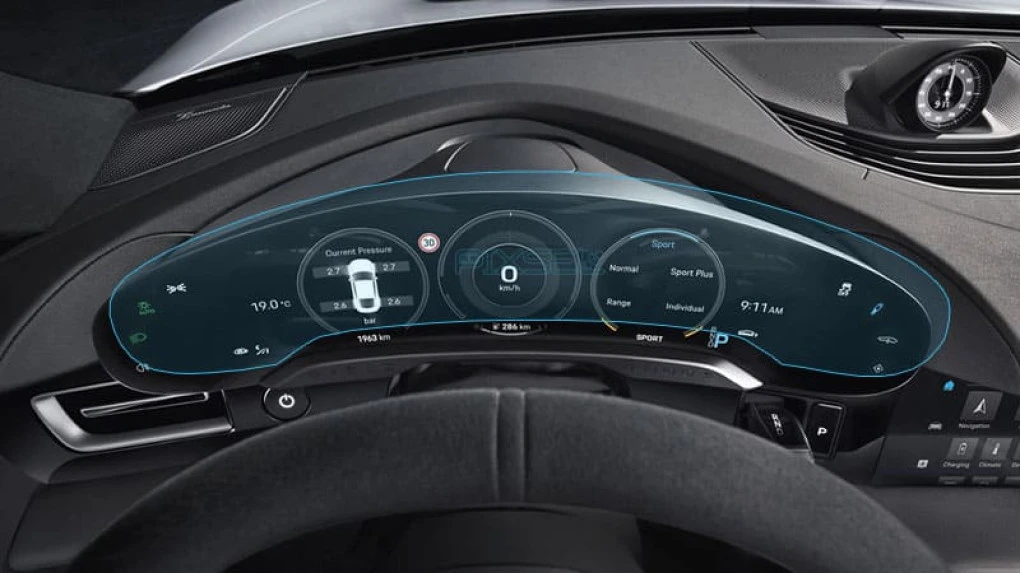 Protector de vidrio templado Pixsel en el panel de instrumentos PORSCHE TAYCAN - 20.5“ 2020 -