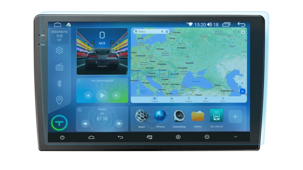 Protector de vidrio templado Pixsel en el monitor TORSSEN 2K - 10“