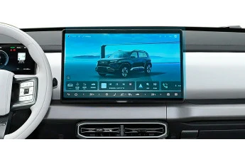 Protector de vidrio templado Pixsel en el monitor BYD LEOPARD 3 - 16.3“ 2024 -