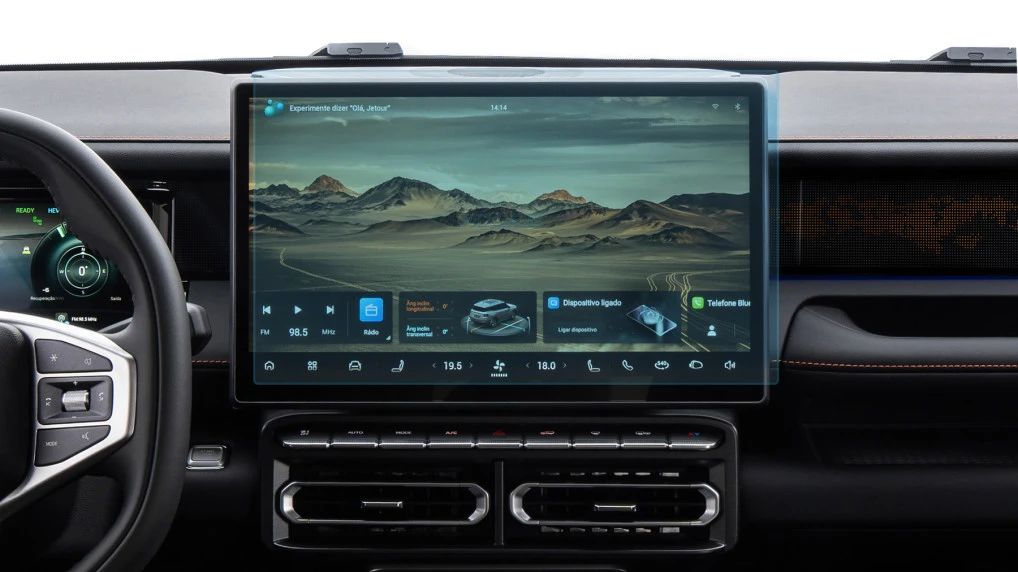 Protector de vidrio templado Pixsel en el monitor JETOUR T1 - 16.5“ 2025 -