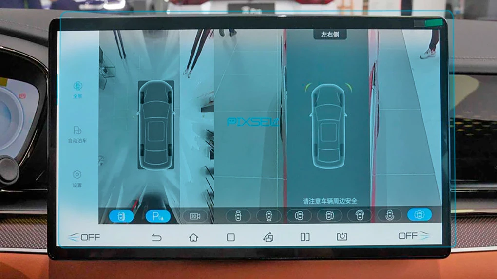 Protector de vidrio templado Pixsel en el monitor BYD HAN - 16.3“ 2022 -